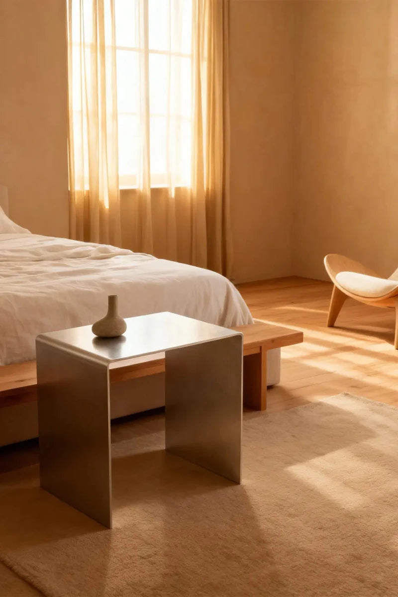 FARO_1 | Aluminum corner table, 40 cm - FRAME