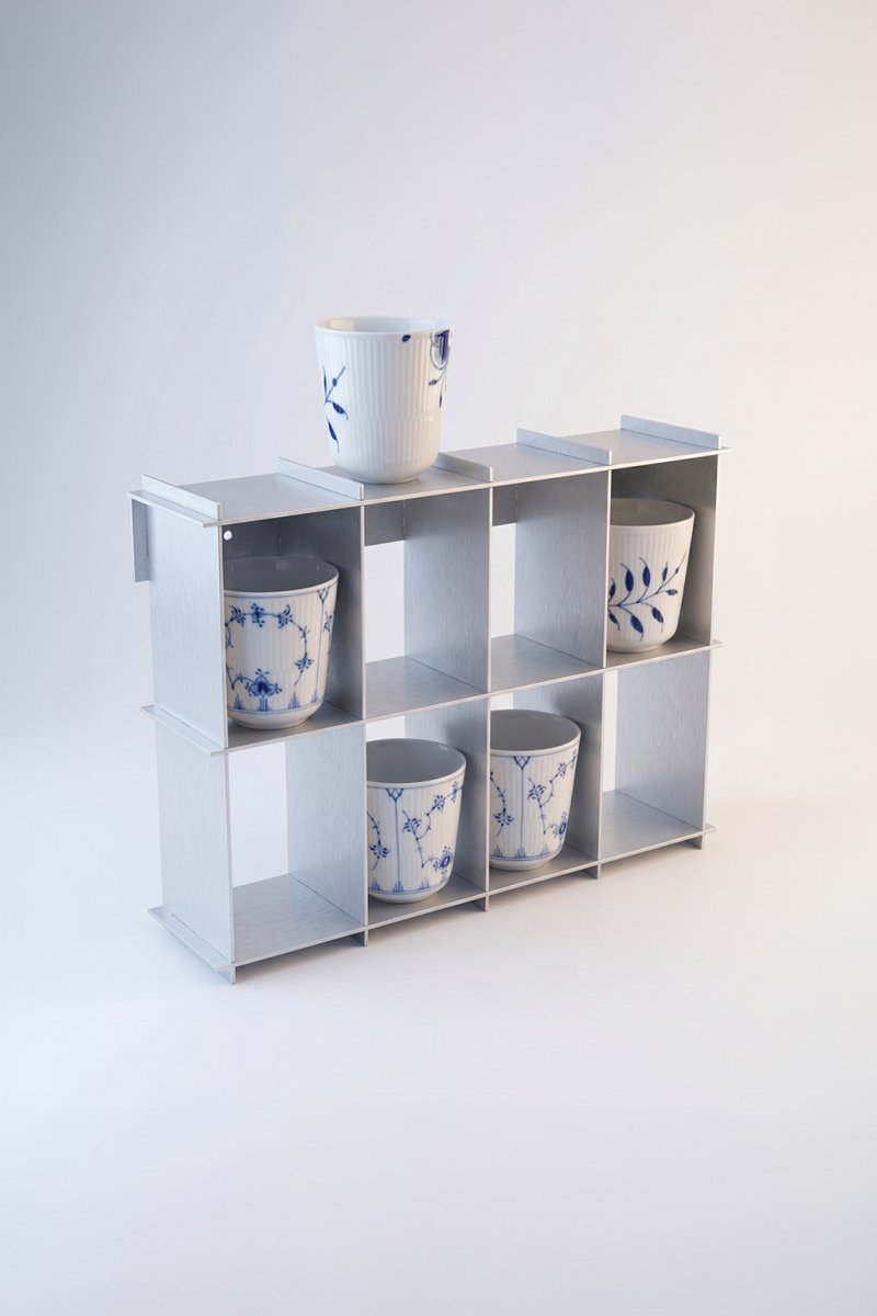 LOMA_5 | Aluminum bookcase - FRAME