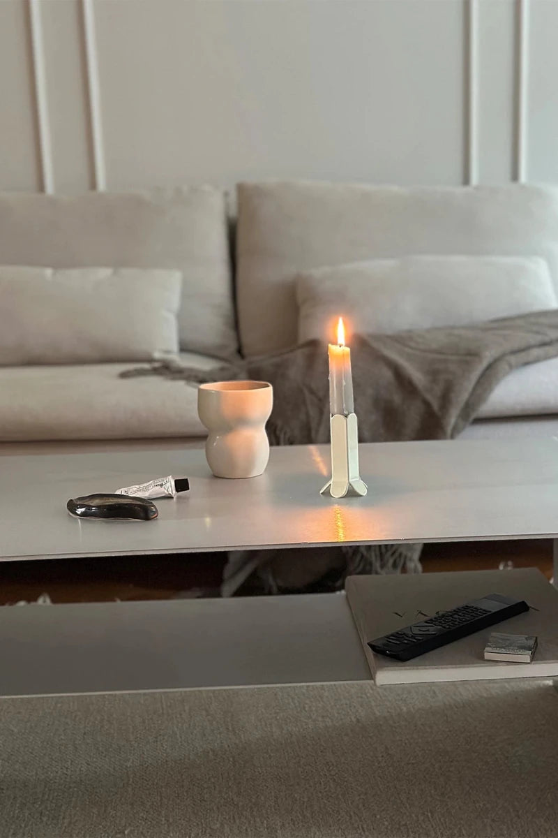 LURA_3 | Aluminum Coffee table, 80 cm with shelf - FRAME